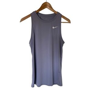 Nike Dri-FIT Tank Top Women Small Purple Excellent High Neck Athletic Swoosh